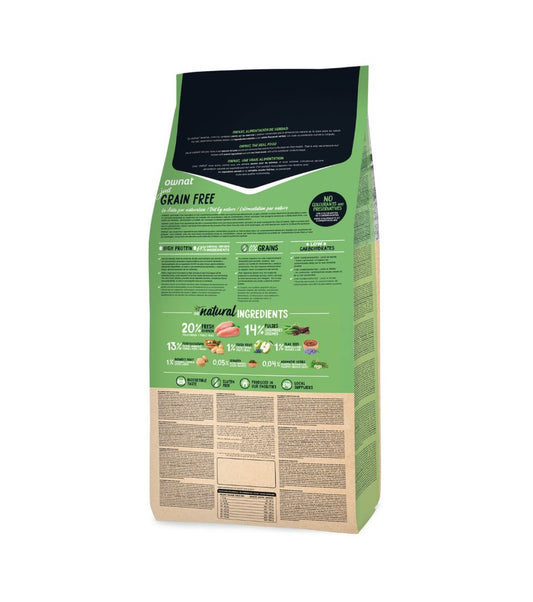 Ownat Just Grain Free Light pienso para perros de pollo sin cereales