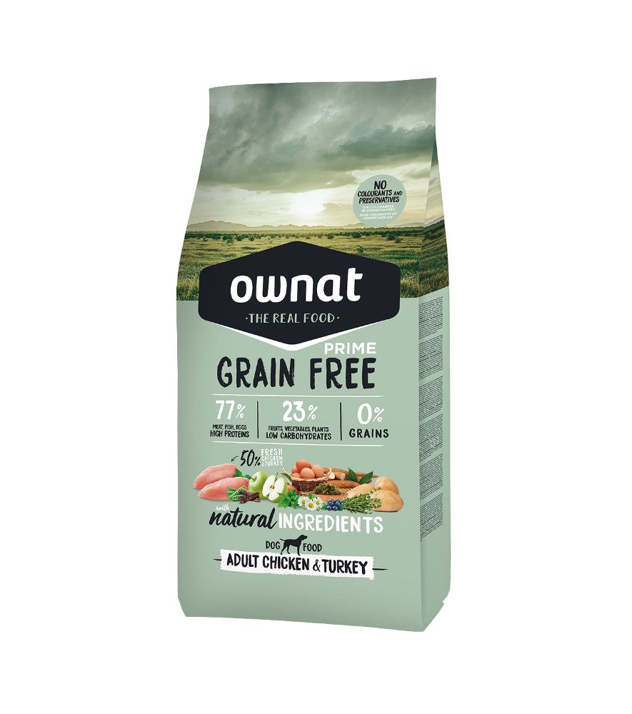 Ownat Prime Grain Free Adult Chicken&Turkey pienso para perros de pollo y pavo sin cereales (Copia)