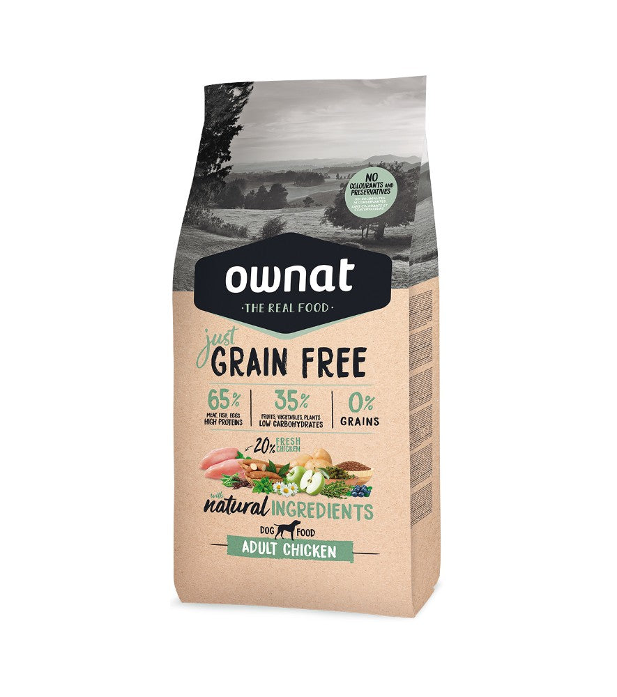 Ownat Just Grain Free Adult Chicken pienso para perros de pollo sin cereales