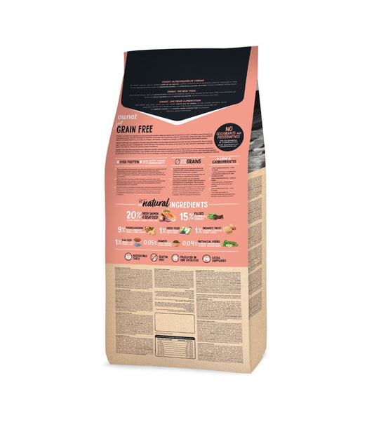 Ownat Just Grain Free Salmon&Seafood pienso para perros de salmón y marisco sin cereales