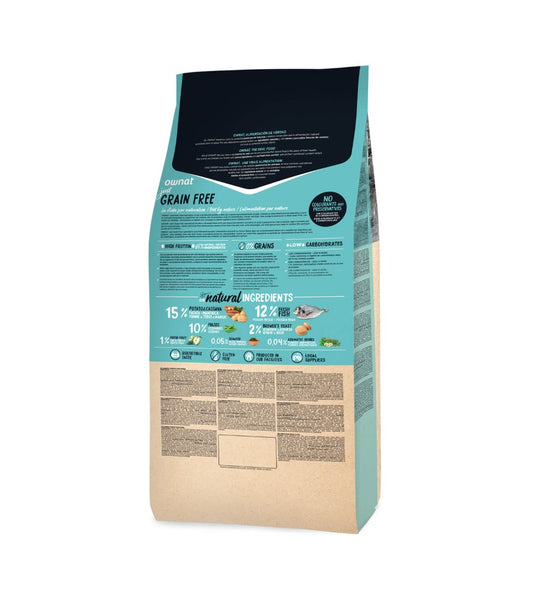 Ownat Just Grain Free Sterilized Fish pienso para gatos esterilizados de pescado sin cereales