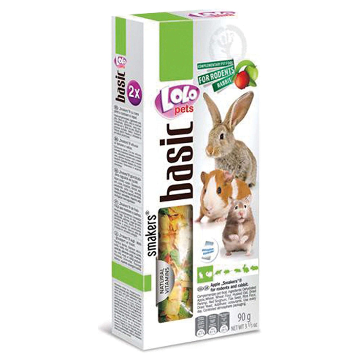 Barritas de manzana para roedores. 90gr 2ud