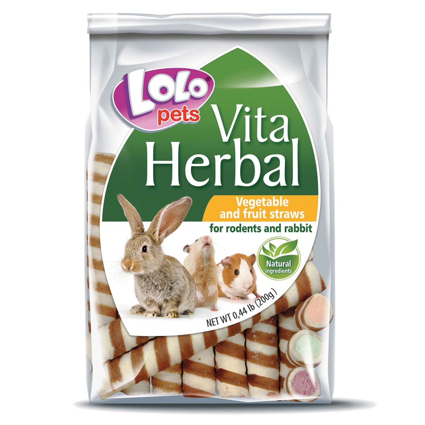 Barquillos de frutas y verduras. Snacks para roedores. 200gr