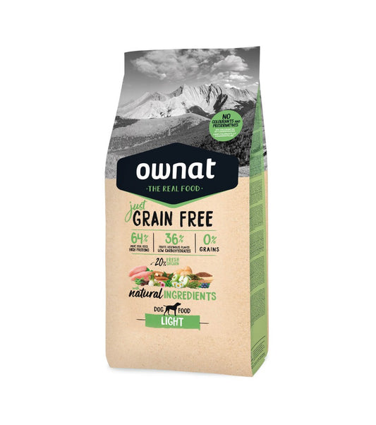 Ownat Just Grain Free Light pienso para perros de pollo sin cereales