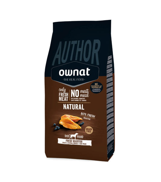 Ownat Author Fresh Rooster pienso para perros de pollo de corral