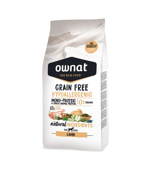 Ownat Hypoallergenic Grain Free Lamb pienso para perros hipoalergénicos de cordero