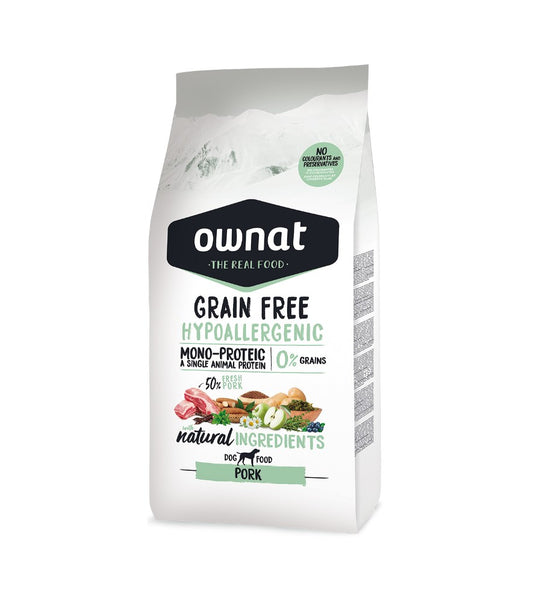 Ownat Hypoallergenic Grain Free Pork pienso para perros hipoalergénicos de cerdo
