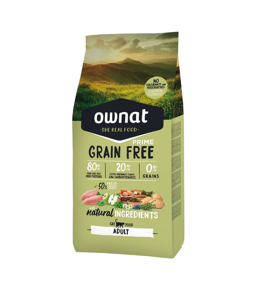 Ownat Prime Grain Free Adult Chicken&Turkey pienso para gatos de pollo y pavo sin cereales