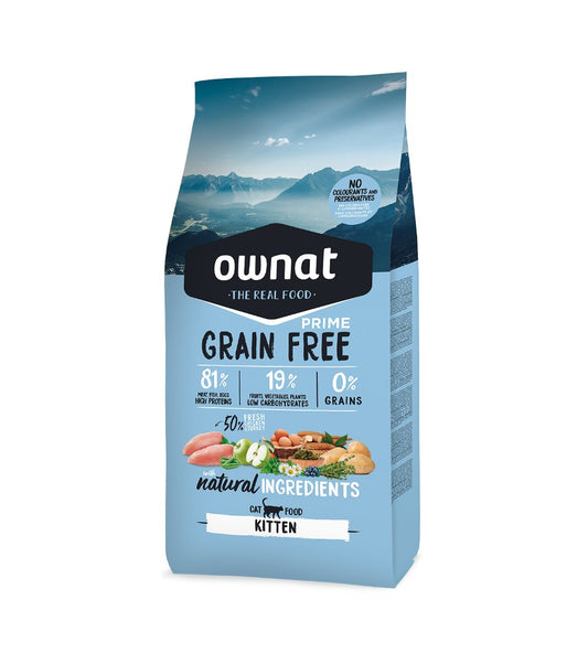 Ownat Prime Grain Free Kitten pienso para gatitos de pollo sin cereales