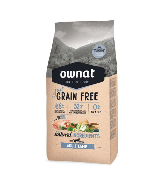Ownat Just Grain Free Lamb pienso para perros de cordero sin cereales
